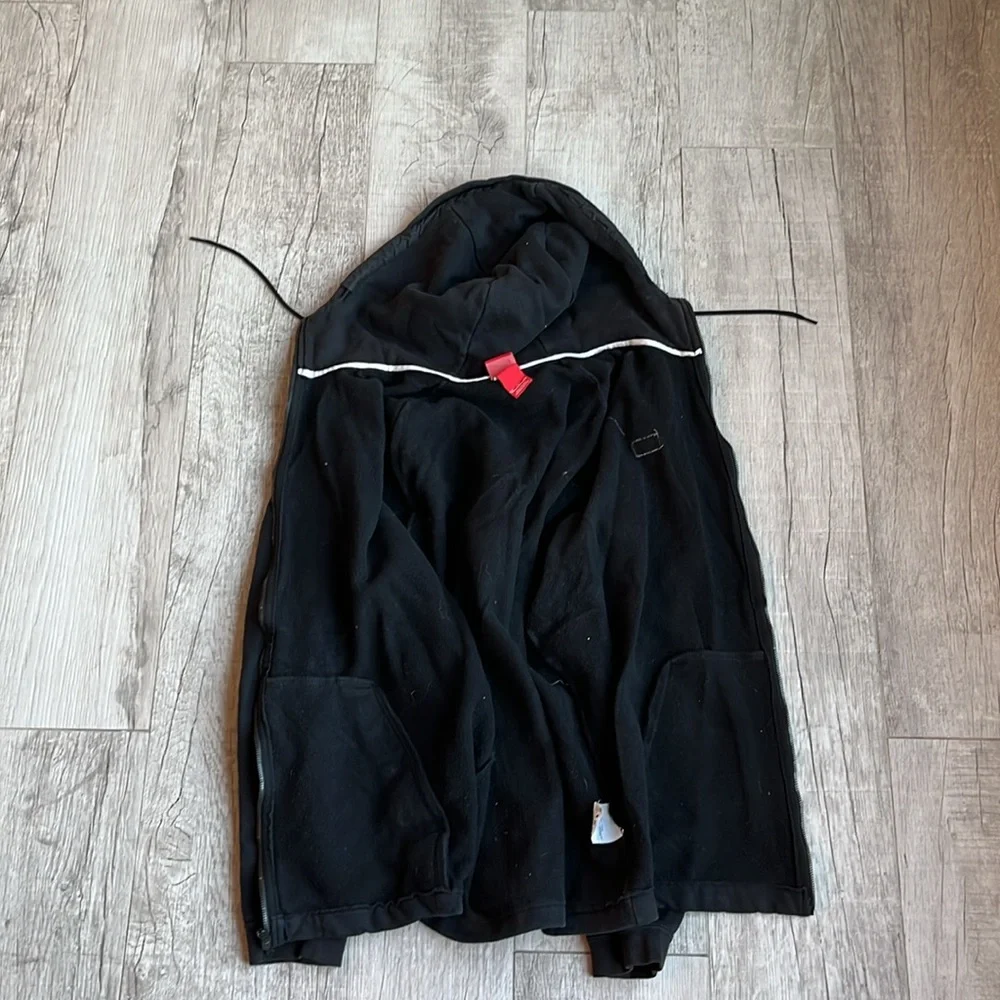 Nike Full Zip Modern Black Hoodie Raglan Women’s Size XXL EUC‎